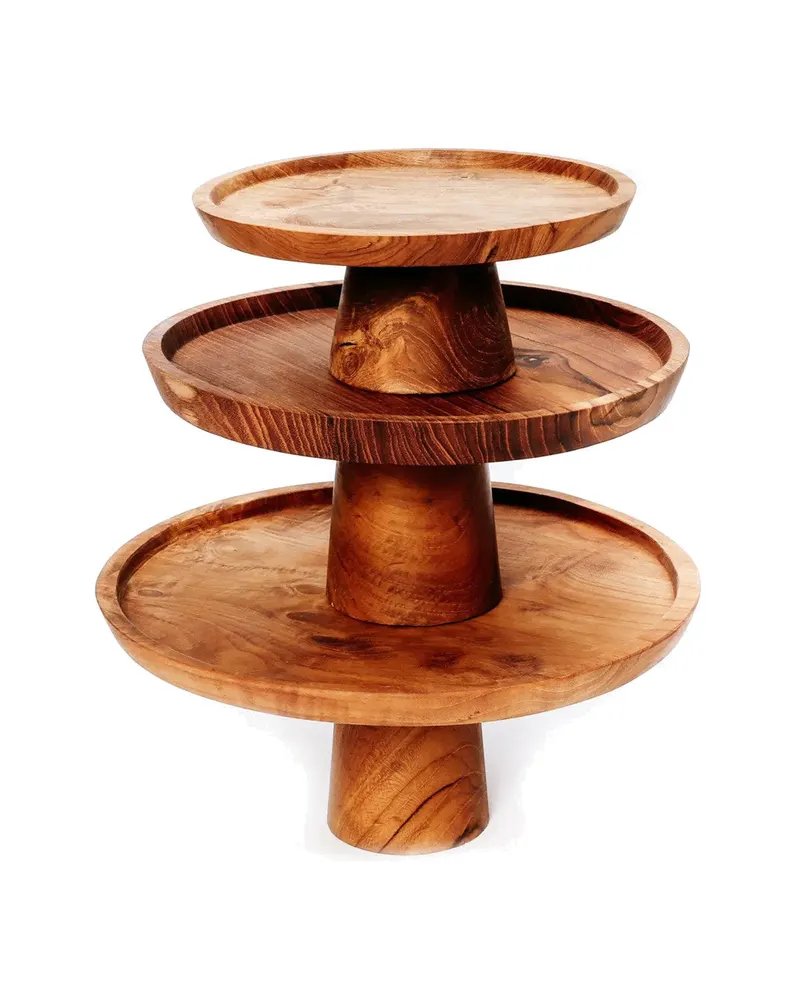 Tortenständer Teak Root Cake Dish, S, M und L von Bazar Bizar, Natur, Ansicht 4