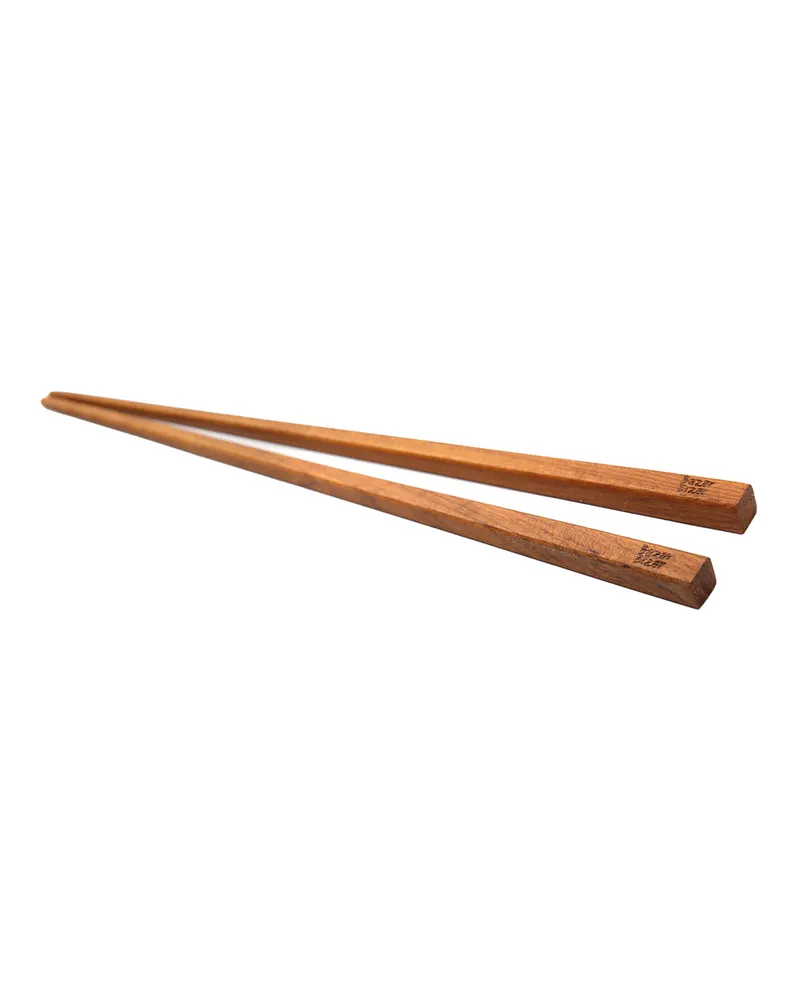 The Teak Root Chop Sticks Essstäbchen aus Teakwurzelholz von Bazar Bizar, Größe 23 × 1 × 1 cm, Natur, Ansicht 1