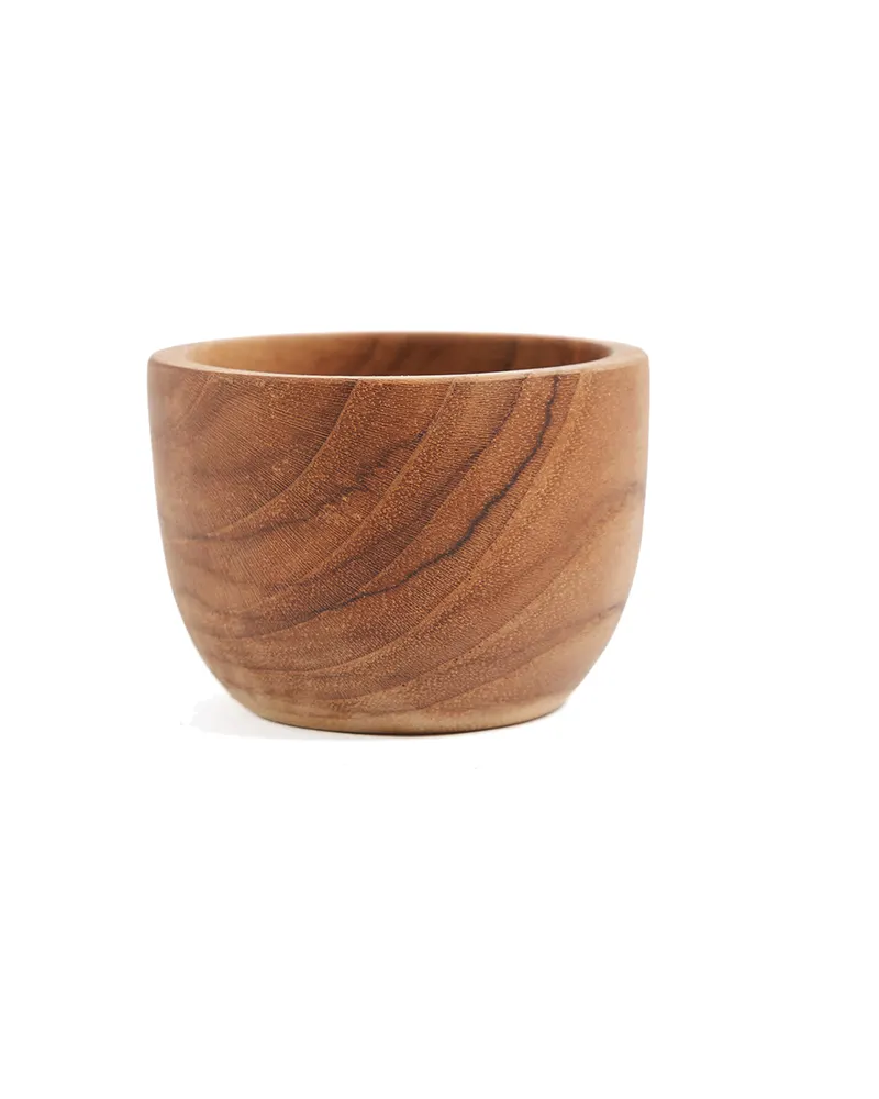 The Teak Root Egg Cup, Eierbecher aus Teakwurzelholz von Bazar Bizar, Größe 5 × 5 × 5 cm, Natur, Ansicht 1