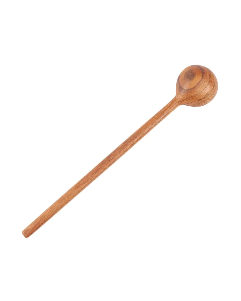 The Teak Root Flat Dosage Spoon, Dosierlöffel aus Teakwurzelholz von Bazar Bizar, Größe 19 × 3 × 1 cm, Natur, Ansicht 5