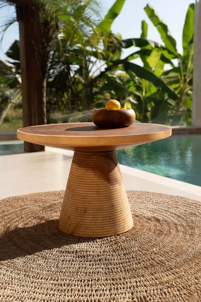 The Teak Root Fruit Bowl, Schale aus Teakwurzelholz von Bazar Bizar, Größe 20 × 20 × 8 cm, Natur, Ansicht 3