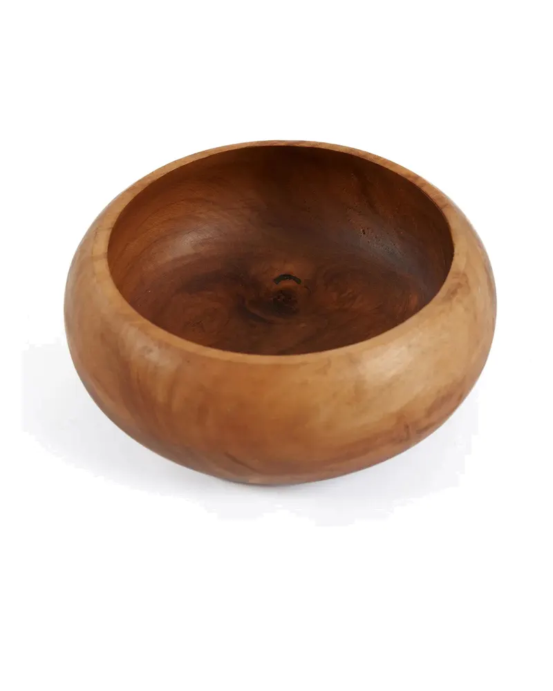 The Teak Root Fruit Bowl, Schale aus Teakwurzelholz von Bazar Bizar, Größe 20 × 20 × 8 cm, Natur, Ansicht 5