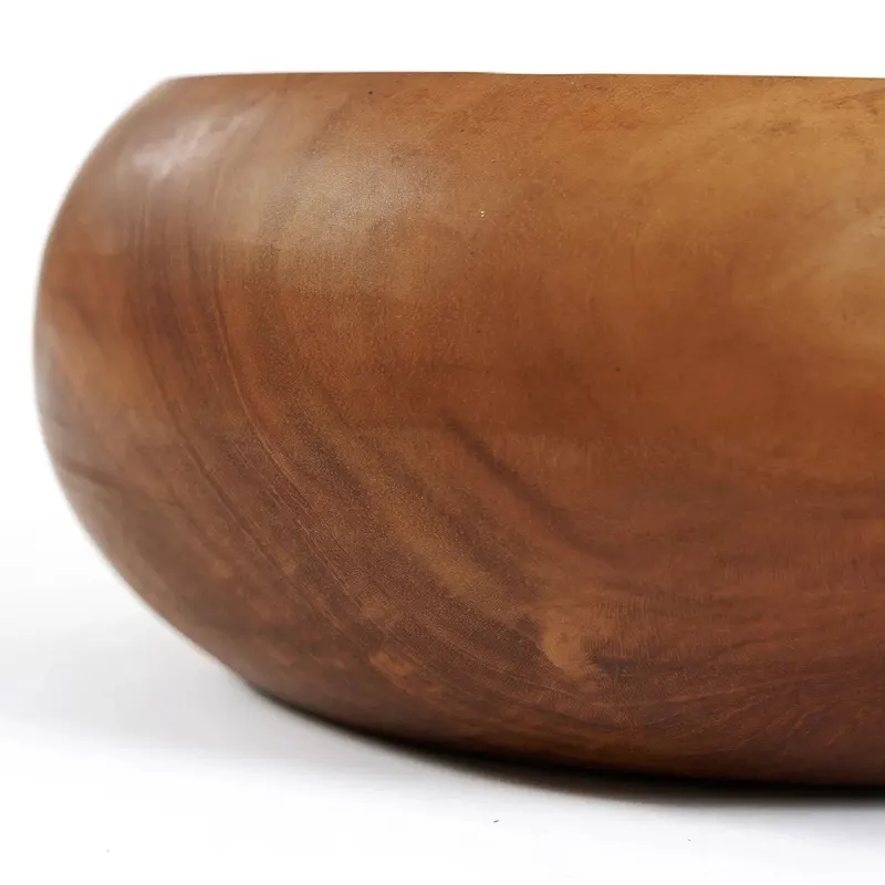 The Teak Root Fruit Bowl, Schale aus Teakwurzelholz von Bazar Bizar, Größe 20 × 20 × 8 cm, Natur, Ansicht 7