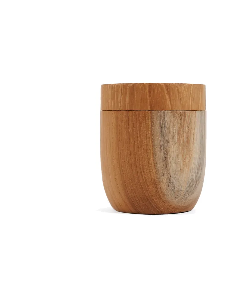 The Teak Root Jar Low Vorratsgefäß aus Teakholz, Natur