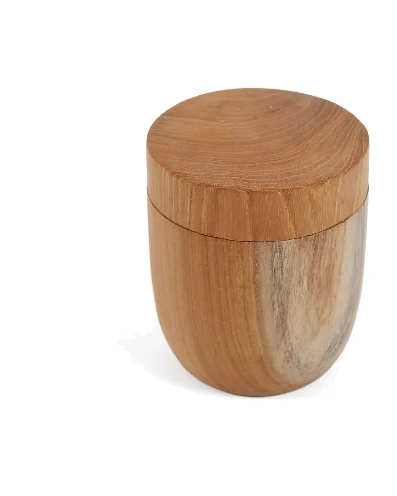 The Teak Root Jar Low Vorratsgefäß aus Teakholz von Bazar Bizar, Größe M, Natur, Ansicht 5