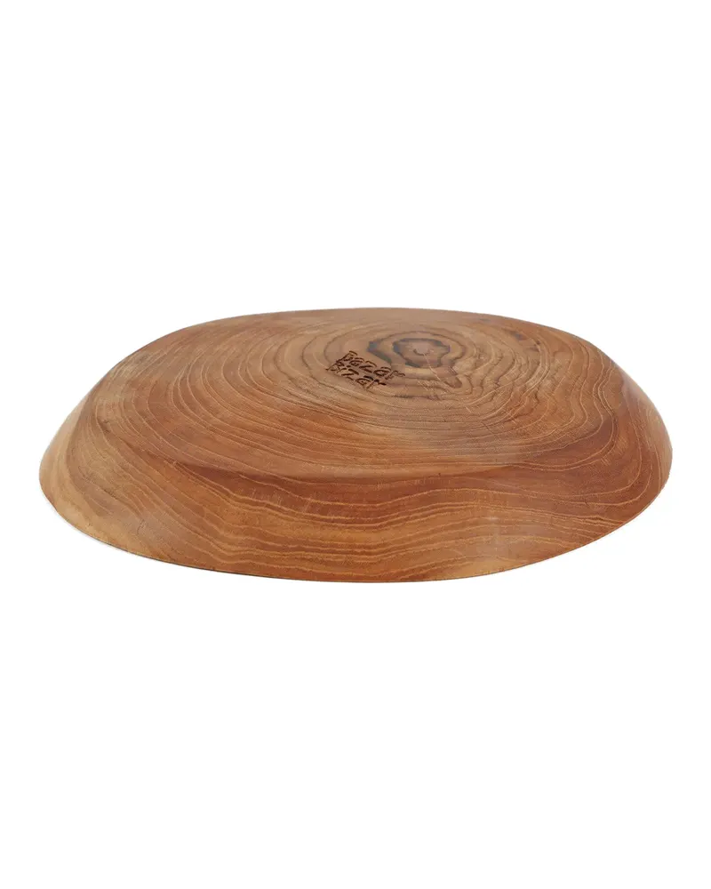 The Teak Root Organic Plate Teller aus Teakwurzelholz von Bazar Bizar, Größe 25 × 25 × 3 cm, Natur, Ansicht 7