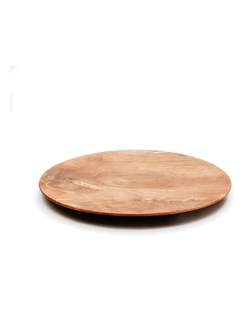 Holzteller Teak Root Round Plate, XS bis XL von Bazar Bizar, Größe M, Natur, Ansicht 5