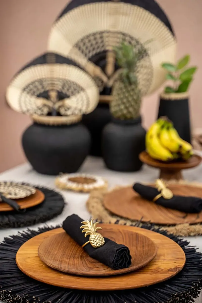 Holzteller Teak Root Round Plate, XS bis XL von Bazar Bizar, Größe L, Natur, Ansicht 9