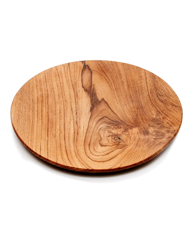 Holzteller Teak Root Round Plate, XS bis XL von Bazar Bizar, Natur, Ansicht 1
