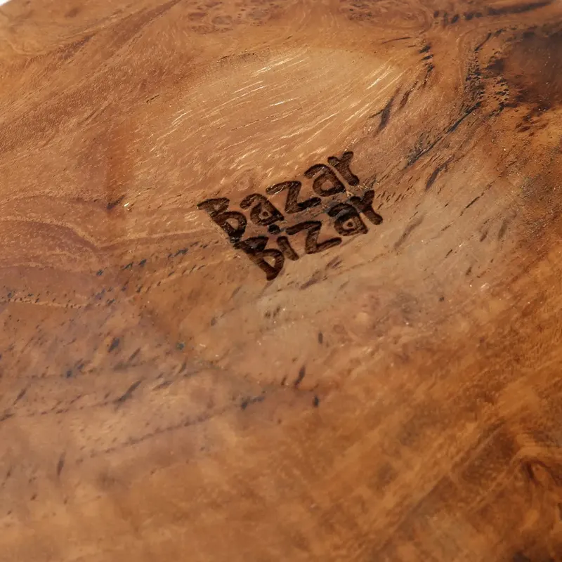 Holzteller Teak Root Round Plate, XS bis XL von Bazar Bizar, Natur, Ansicht 6