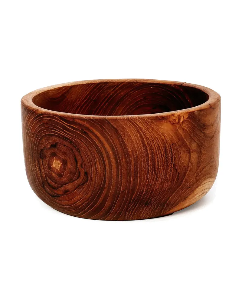 The Teak Root Salad Bowl, Schüssel aus Teakholz von Bazar Bizar, Größe S, Natur, Ansicht 5