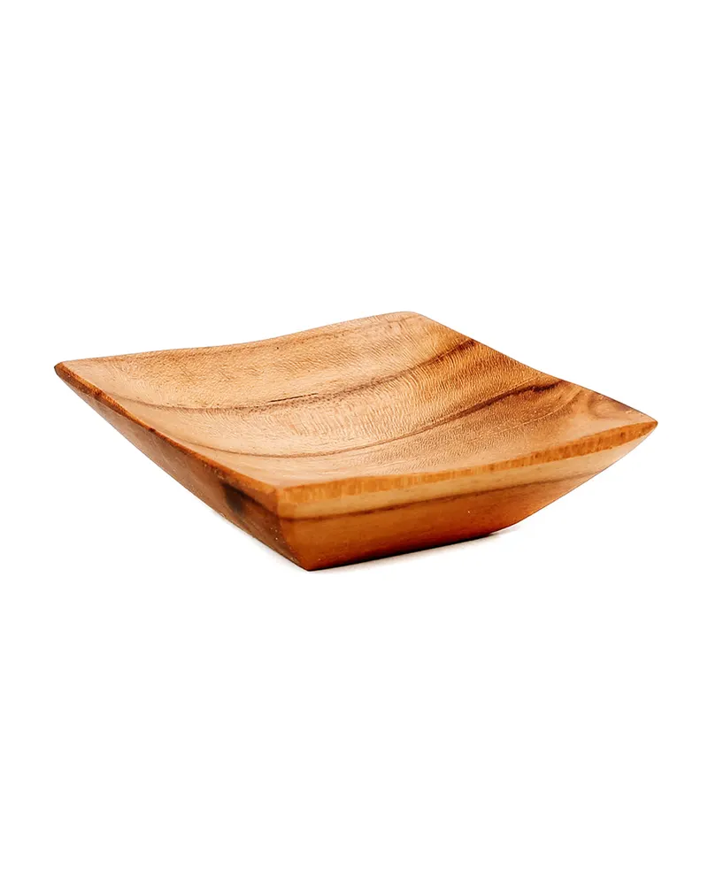 The Teak Root Salt Tray Serviertablett aus Teakwurzelholz, Natur