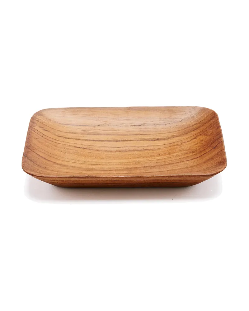 The Teak Root Side Dish Serviergeschirr aus Teakwurzelholz, Natur