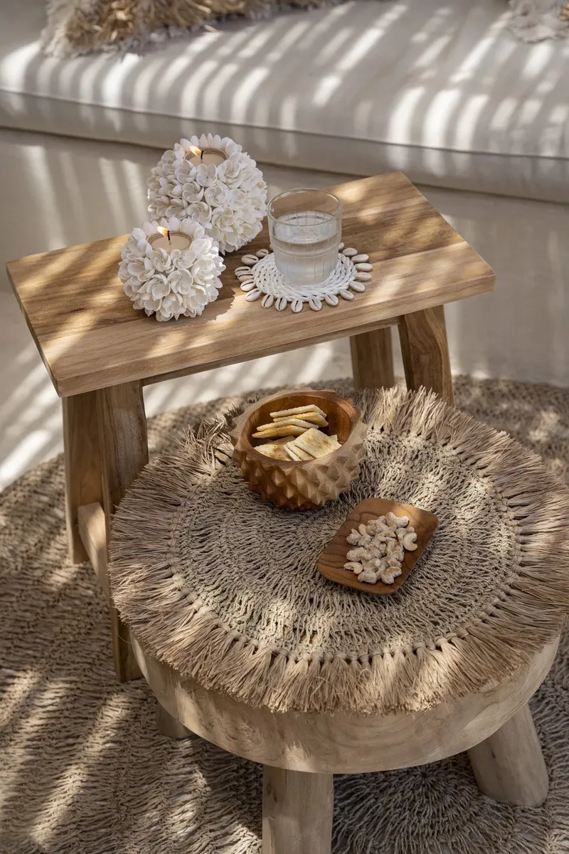 The Teak Root Side Dish Serviergeschirr aus Teakwurzelholz von Bazar Bizar, Größe 13 × 9 × 2 cm, Natur, Ansicht 4