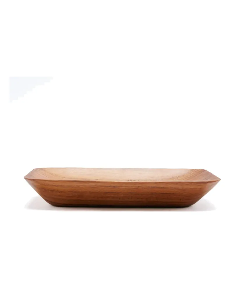 The Teak Root Side Dish Serviergeschirr aus Teakwurzelholz von Bazar Bizar, Größe 13 × 9 × 2 cm, Natur, Ansicht 5