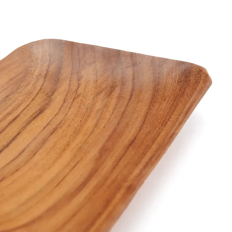 The Teak Root Side Dish Serviergeschirr aus Teakwurzelholz von Bazar Bizar, Größe 13 × 9 × 2 cm, Natur, Ansicht 6