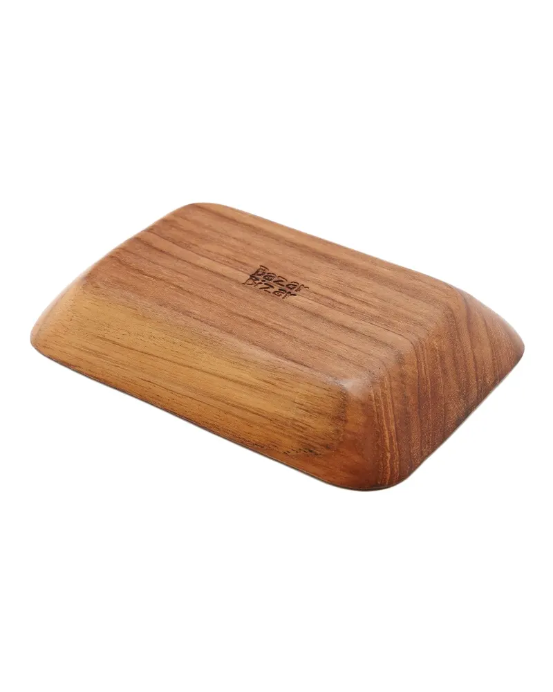 The Teak Root Side Dish Serviergeschirr aus Teakwurzelholz von Bazar Bizar, Größe 13 × 9 × 2 cm, Natur, Ansicht 7