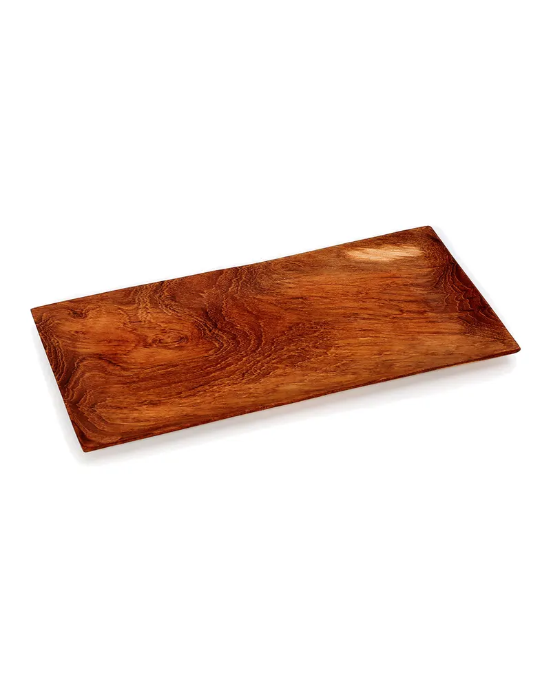 The Teak Root Sushi Plate Servierplatte aus Teakwurzelholz von Bazar Bizar, Größe M, Natur, Ansicht 1