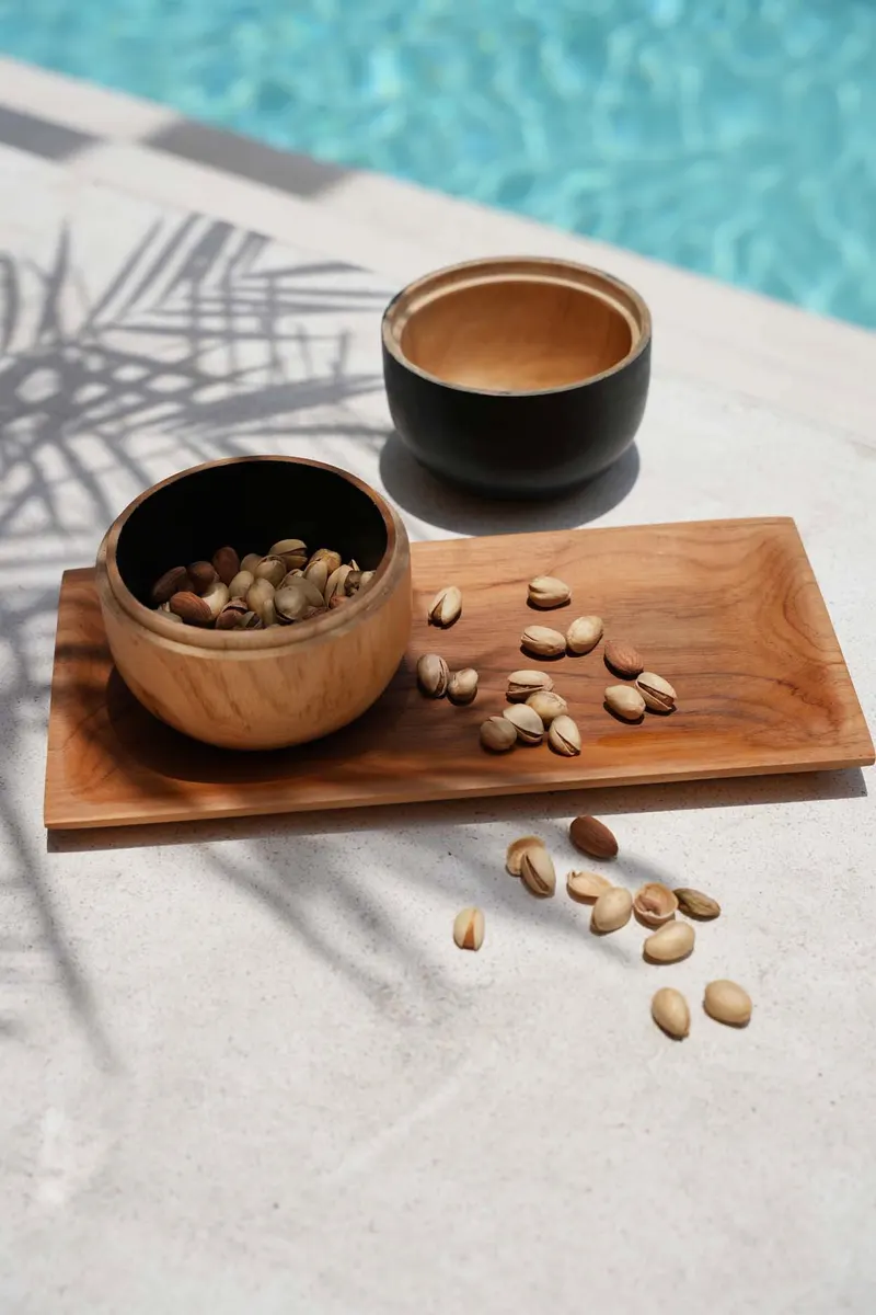 The Teak Root Sushi Plate Servierplatte aus Teakwurzelholz von Bazar Bizar, Größe M, Natur, Ansicht 5