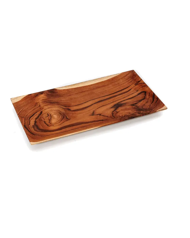 The Teak Root Sushi Plate Servierplatte aus Teakwurzelholz von Bazar Bizar, Größe L, Natur, Ansicht 4