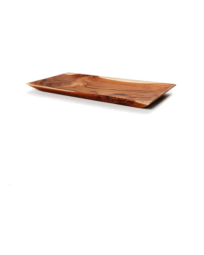 The Teak Root Sushi Plate Servierplatte aus Teakwurzelholz von Bazar Bizar, Größe L, Natur, Ansicht 5