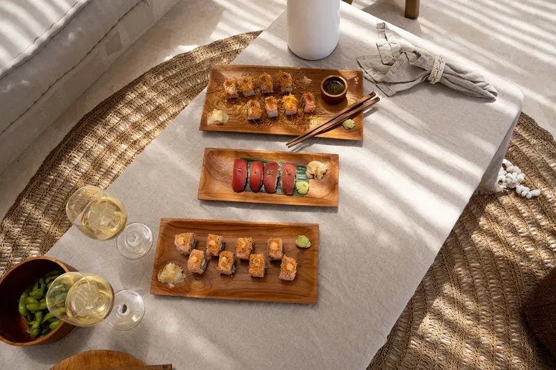 The Teak Root Sushi Plate Servierplatte aus Teakwurzelholz von Bazar Bizar, Größe L, Natur, Ansicht 6