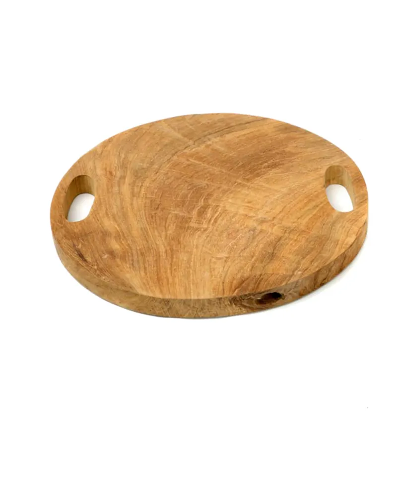 The Teak Root Tray Serviertablett aus Teakholz von Bazar Bizar, Größe L, Natur, Ansicht 1