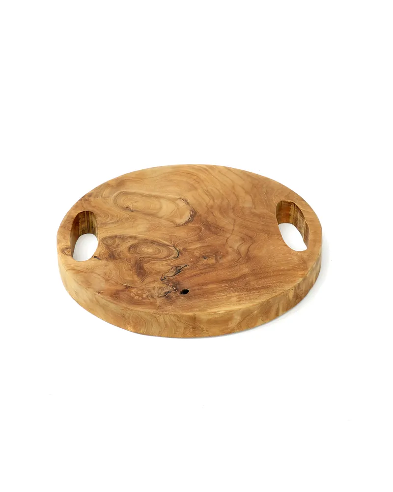 The Teak Root Tray Serviertablett aus Teakholz von Bazar Bizar, Größe S, Natur, Ansicht 1