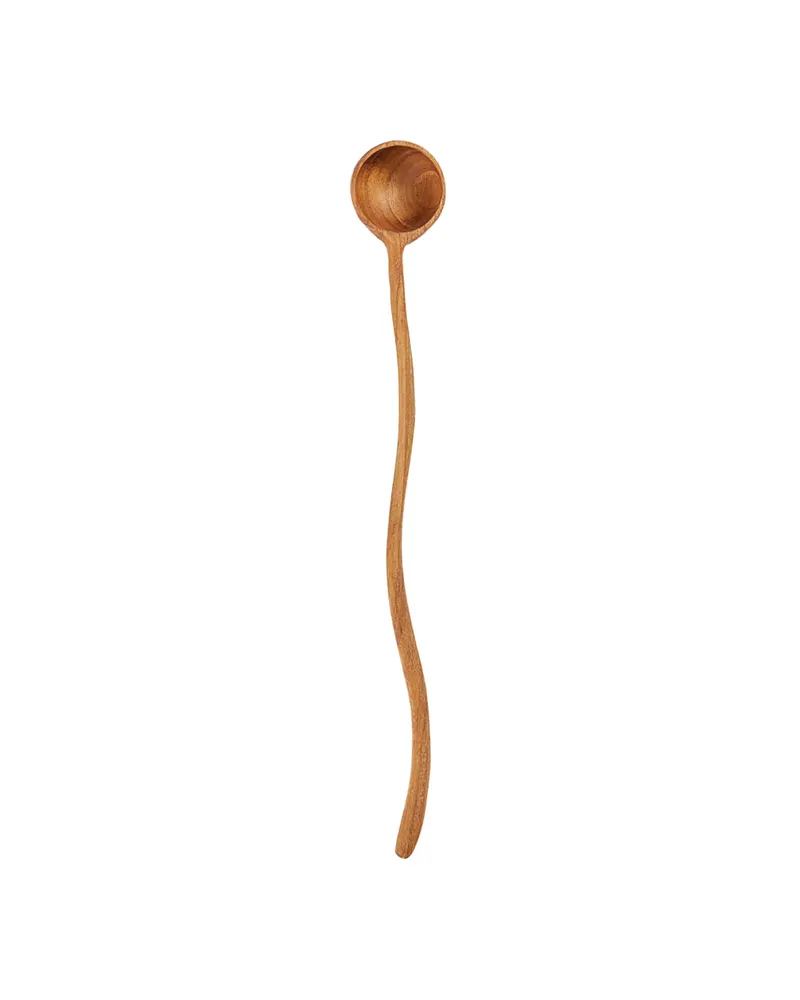 The Teak Root ZigZag Dosage Spoon Dosierlöffel aus Teakwurzelholz, Natur