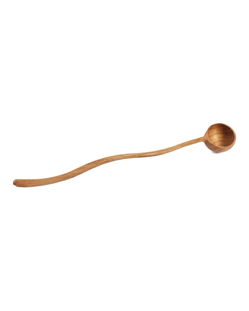 The Teak Root ZigZag Dosage Spoon, Dosierlöffel aus Teakwurzelholz von Bazar Bizar, Größe 22 × 3 × 1 cm, Natur, Ansicht 3