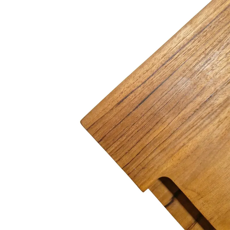 The Teak Serving Plate Servierplatte aus Teakholz von Bazar Bizar, Größe 35 × 25 × 4 cm, Natur, Ansicht 2