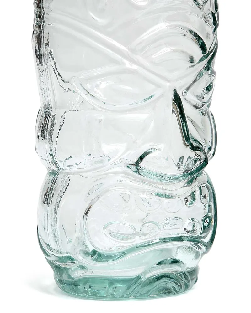 The Tiki Glass Trinkglas aus Recyclingglas von Bazar Bizar, Größe 8 × 8 × 17 cm, Blau, Ansicht 5