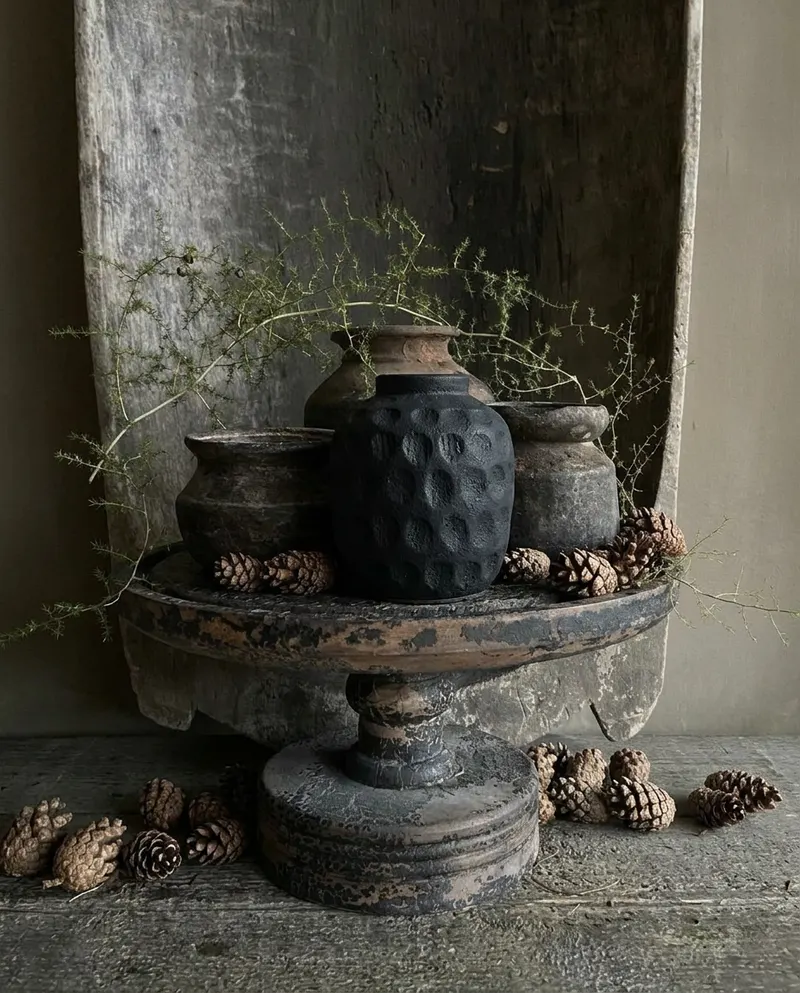 The Trendy Vase aus Terrakotta von Bazar Bizar, Größe M, Schwarz, Ansicht 2