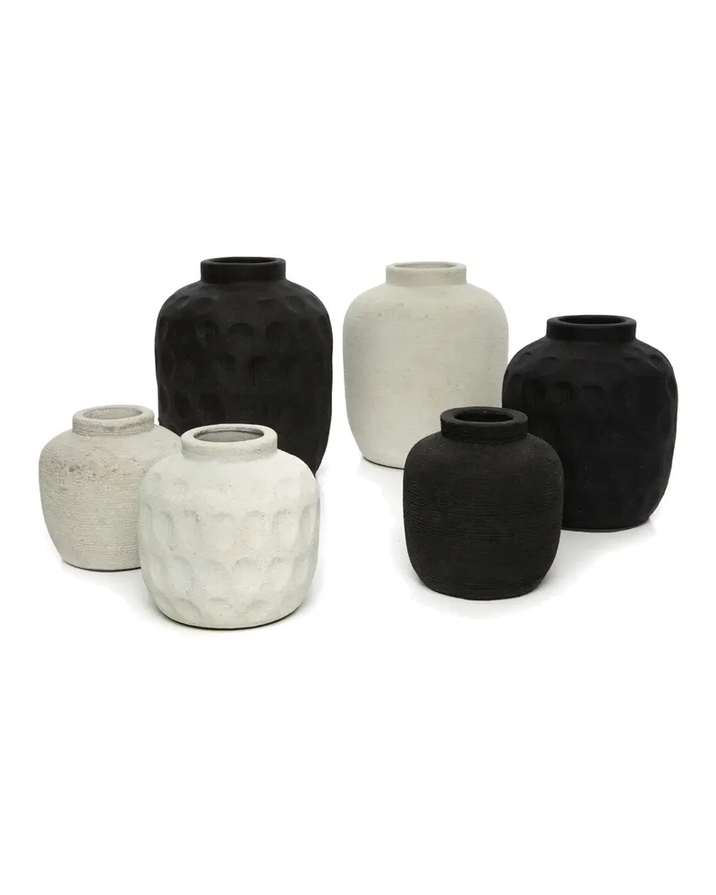 The Trendy Vase aus Terrakotta von Bazar Bizar, Größe M, Schwarz, Ansicht 6