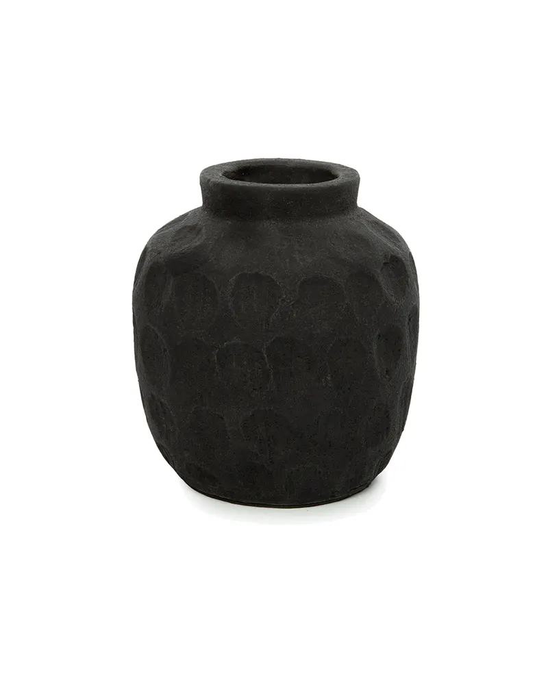 The Trendy Vase aus Terrakotta von Bazar Bizar, Größe S, Schwarz, Ansicht 1