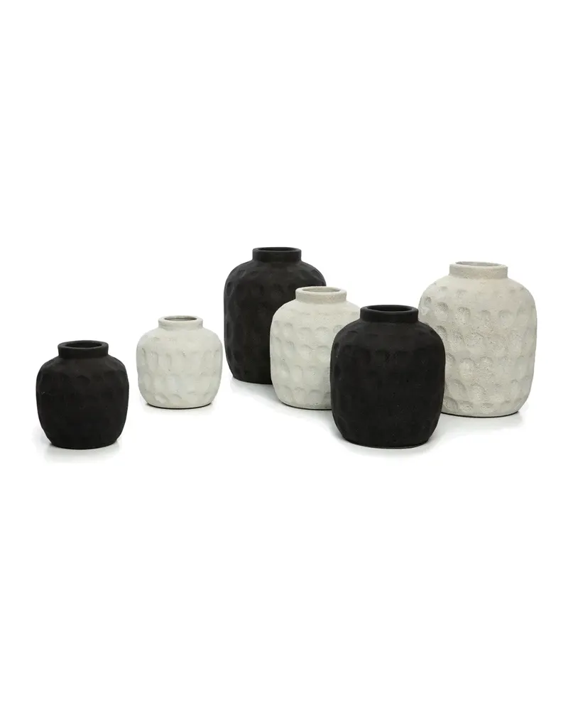 The Trendy Vase aus Terrakotta von Bazar Bizar, Größe S, Schwarz, Ansicht 5