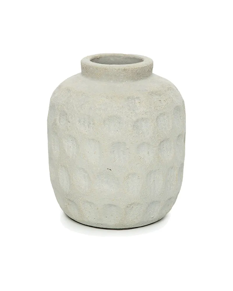 The Trendy Vase aus Terrakotta, Betongrau