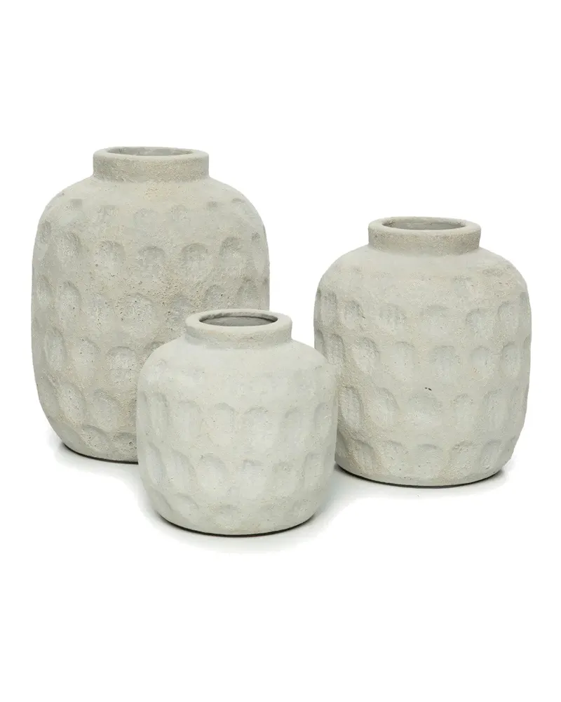 The Trendy Vase aus Terrakotta von Bazar Bizar, Größe M, Betongrau, Ansicht 6