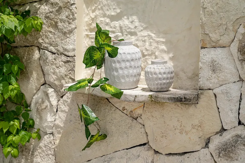 The Trendy Vase aus Terrakotta von Bazar Bizar, Größe S, Betongrau, Ansicht 8