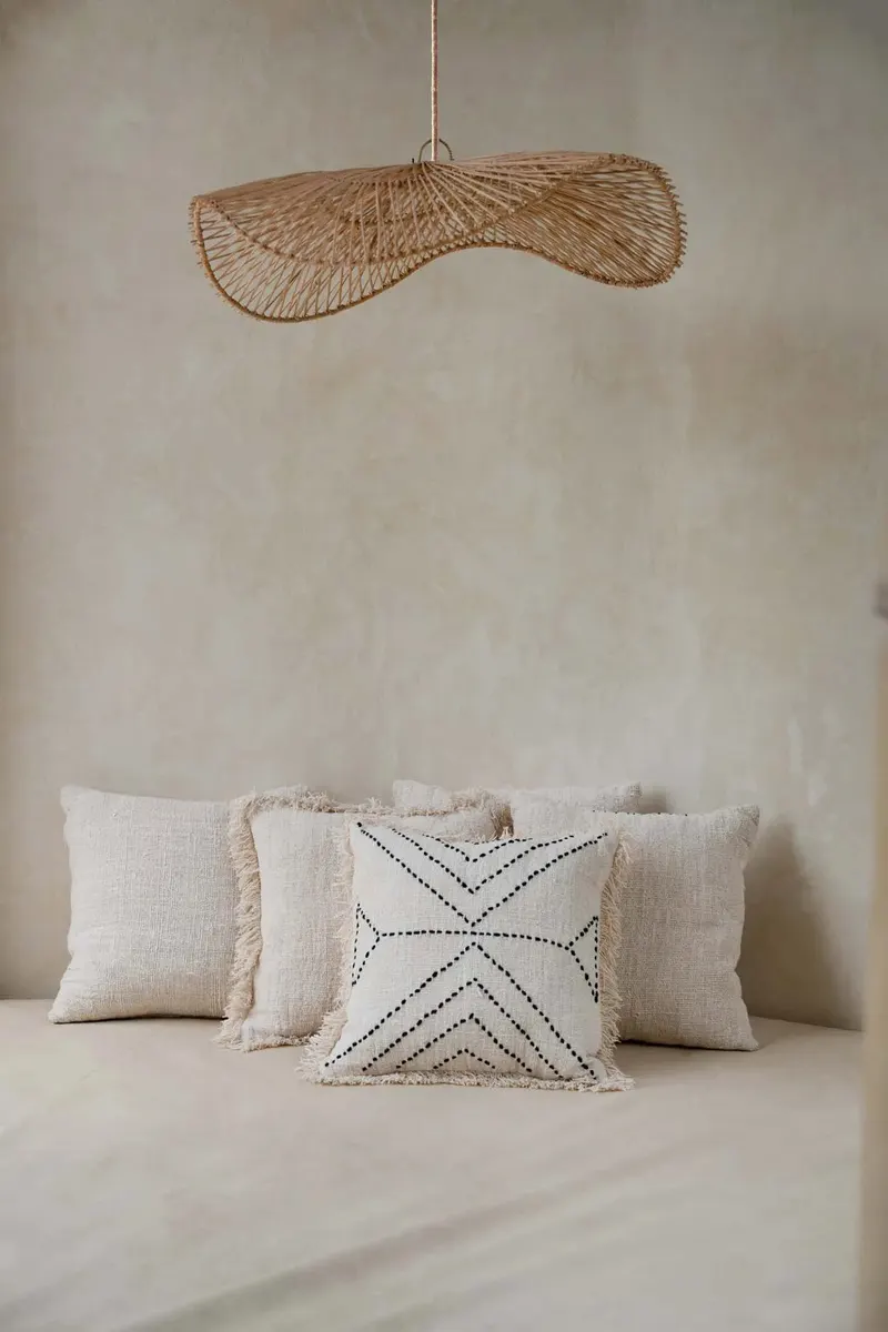The Tribal Cushion Cover Kissenbezug von Bazar Bizar, Größe 50 × 50 cm, Natur / Schwarz, Ansicht 3