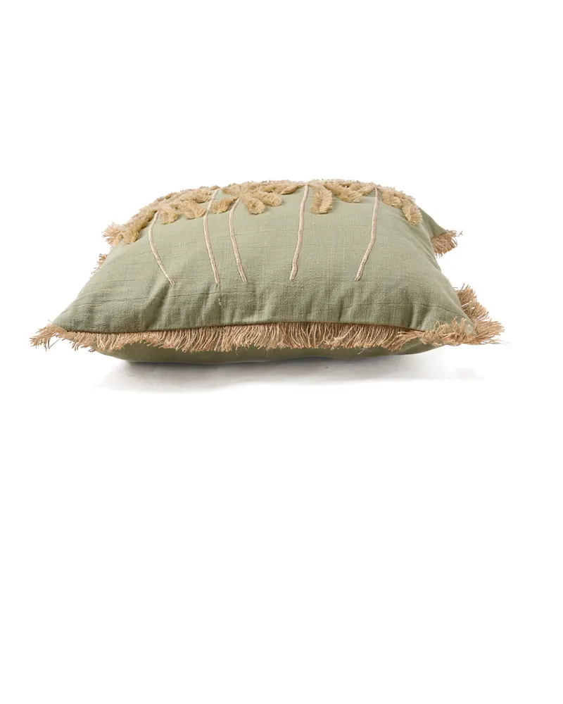 The Tropical Breeze Cushion Cover Kissenbezug aus Baumwolle von Bazar Bizar, Größe 50 × 50 cm, Waldgrün, Ansicht 3