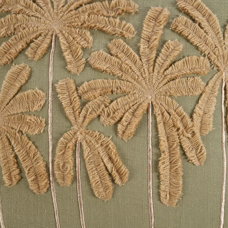 The Tropical Breeze Cushion Cover Kissenbezug aus Baumwolle von Bazar Bizar, Größe 50 × 50 cm, Waldgrün, Ansicht 4