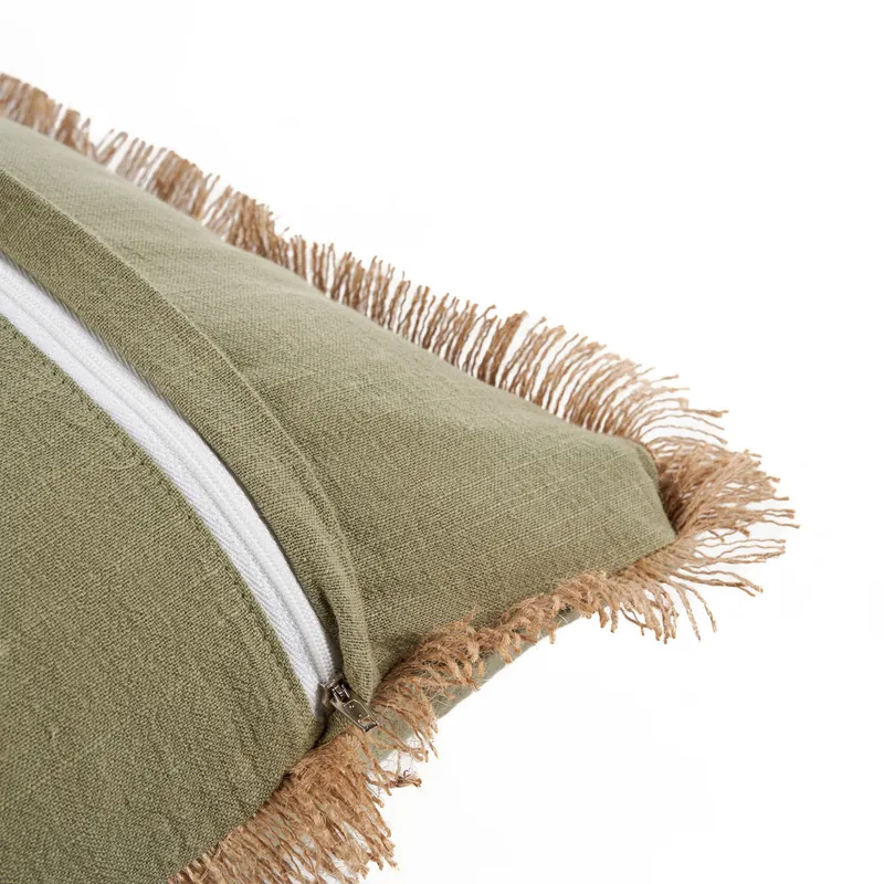 The Tropical Breeze Cushion Cover Kissenbezug aus Baumwolle von Bazar Bizar, Größe 50 × 50 cm, Waldgrün, Ansicht 6
