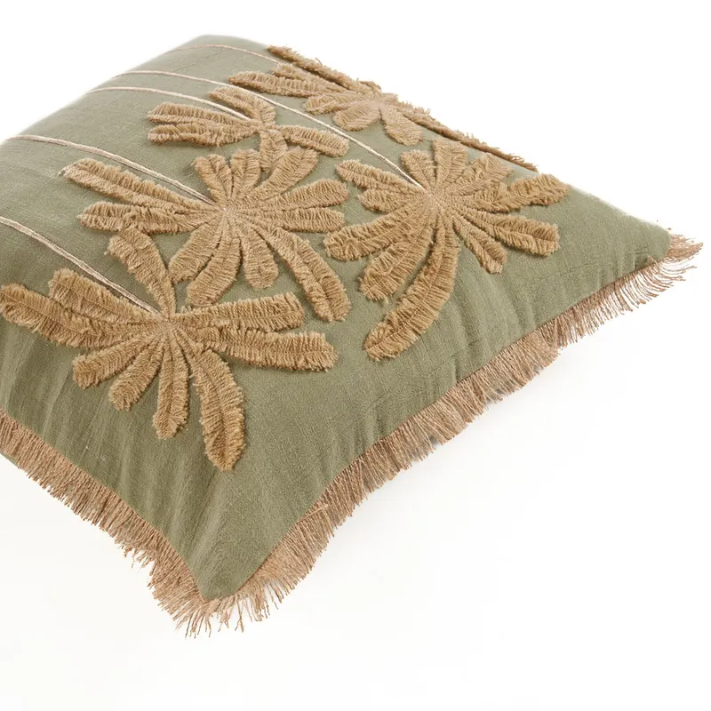 The Tropical Breeze Cushion Cover Kissenbezug aus Baumwolle von Bazar Bizar, Größe 50 × 50 cm, Waldgrün, Ansicht 9