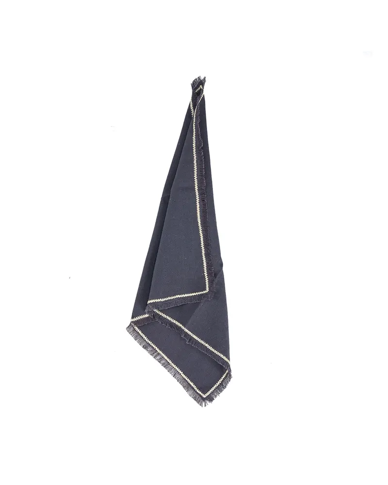 The Tuscany Napkin Leinserviette von Bazar Bizar, Größe 45 × 45 cm, Schwarz / Natur, Ansicht 1