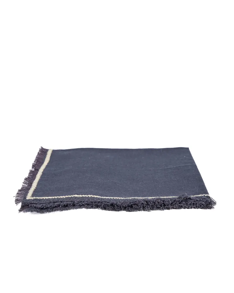 The Tuscany Napkin Leinserviette von Bazar Bizar, Größe 45 × 45 cm, Schwarz / Natur, Ansicht 3