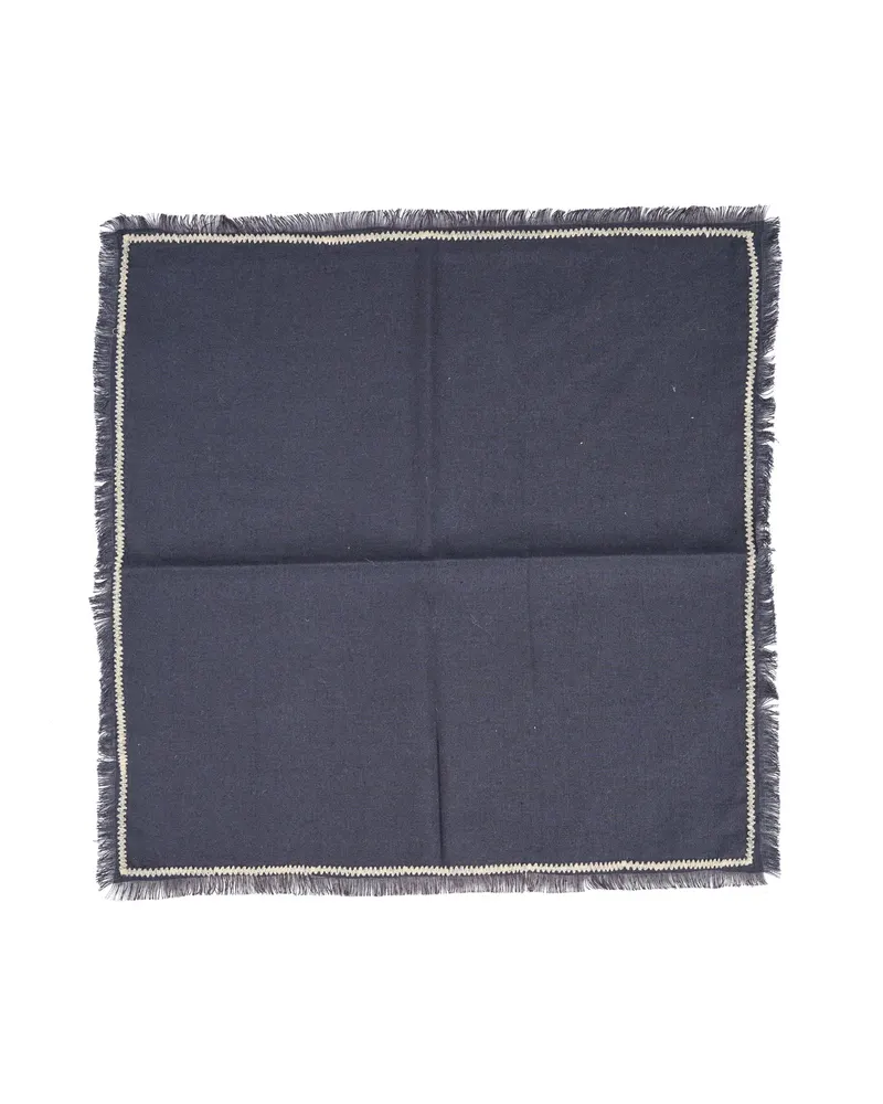 The Tuscany Napkin Leinserviette von Bazar Bizar, Größe 45 × 45 cm, Schwarz / Natur, Ansicht 4