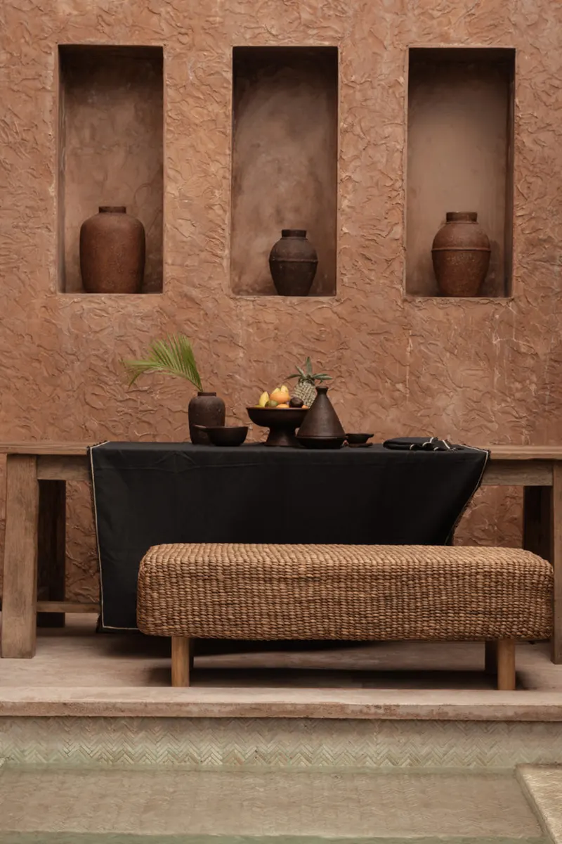 The Tuscany Tablecloth Leinentischdecke von Bazar Bizar, Größe 150 × 250 cm, Schwarz / Natur, Ansicht 2