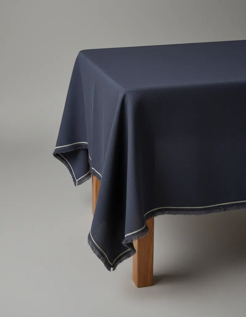 The Tuscany Tablecloth Leinentischdecke von Bazar Bizar, Größe 150 × 250 cm, Schwarz / Natur, Ansicht 5