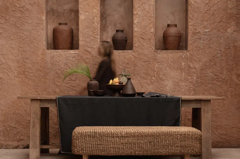 The Tuscany Tablecloth Leinentischdecke von Bazar Bizar, Größe 150 × 300 cm, Schwarz / Natur, Ansicht 2